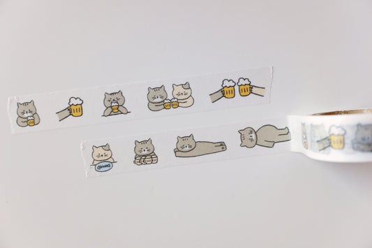 Suatelier Design Washi Tape - Illustration 06 Cats Flywheel Stationery Tasmania