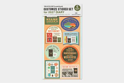 Traveler's Company 2027 Customize Sticker Set Flywheel Stationery Tasmania