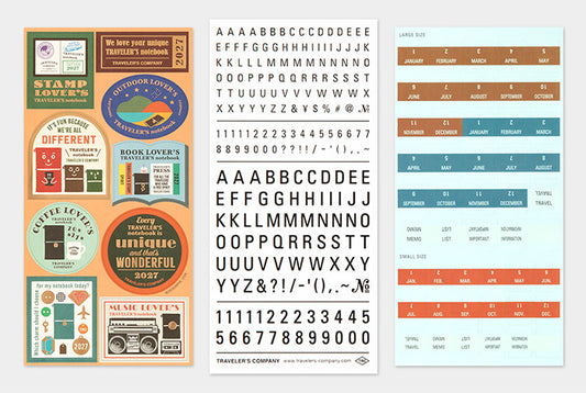 Traveler's Company 2027 Customize Sticker Set Flywheel Stationery Tasmania