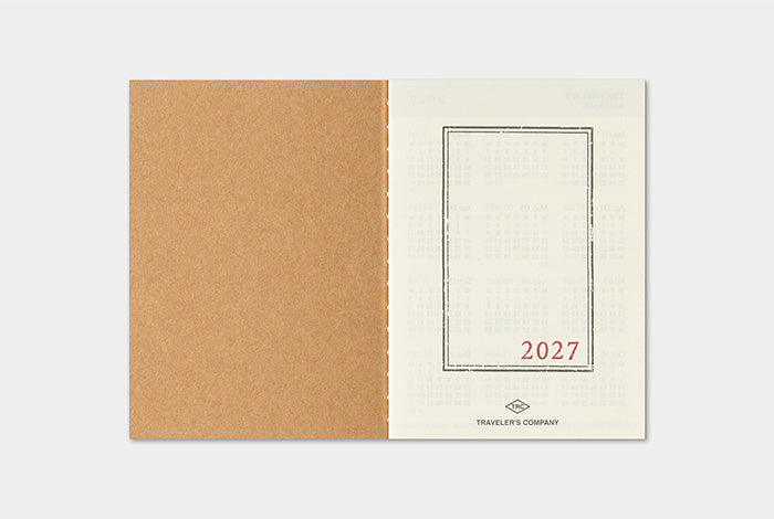 Traveler's Company 2027 Monthly Diary Refill - Passport Flywheel Stationery Tasmania