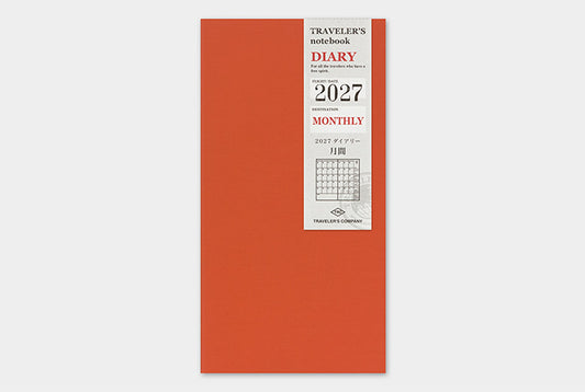 Traveler's Company 2027 Monthly Diary Refill - Regular Flywheel Stationery Tasmania