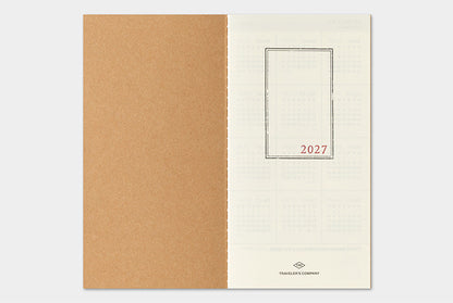 Traveler's Company 2027 Monthly Diary Refill - Regular Flywheel Stationery Tasmania
