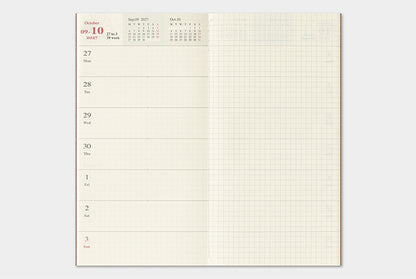 Traveler's Company 2027 Weekly and Memo Diary Refill - Regular Flywheel Stationery Tasmania