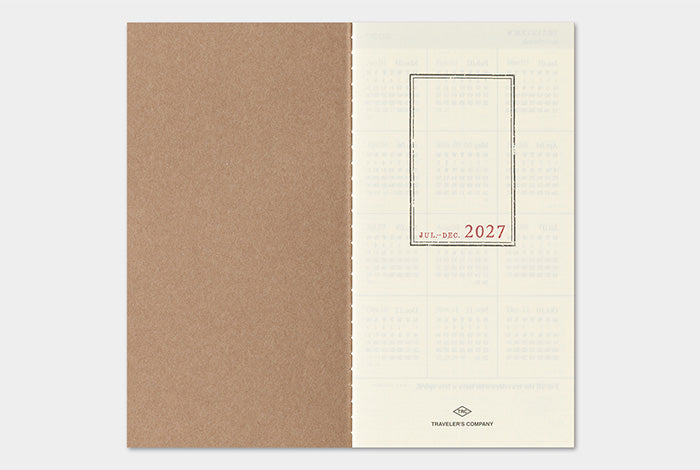 Traveler's Company 2027 Weekly and Memo Diary Refill - Regular Flywheel Stationery Tasmania