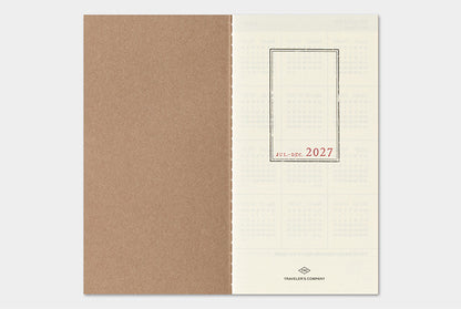 Traveler's Company 2027 Weekly and Memo Diary Refill - Regular Flywheel Stationery Tasmania