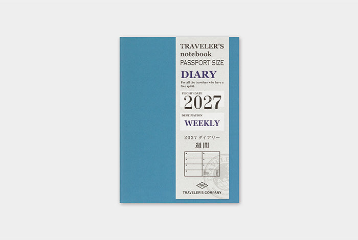 Traveler's Company 2027 Weekly Diary Refill - Passport Flywheel Stationery Tasmania