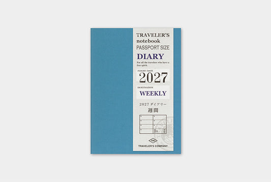 Traveler's Company 2027 Weekly Diary Refill - Passport Flywheel Stationery Tasmania