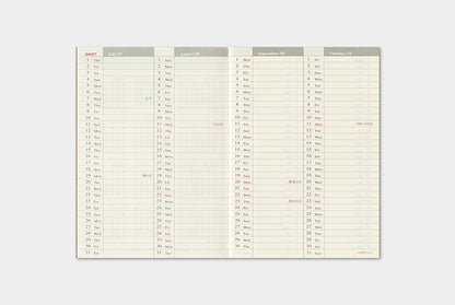 Traveler's Company 2027 Weekly Diary Refill - Passport Flywheel Stationery Tasmania