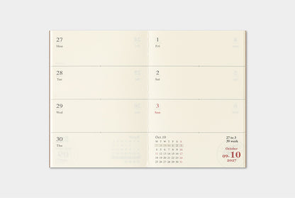 Traveler's Company 2027 Weekly Diary Refill - Passport Flywheel Stationery Tasmania