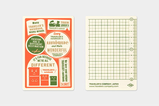Traveler's Company 2027 Plastic Sheet - Passport Flywheel Stationery Tasmania