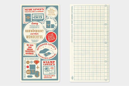 Traveler's Company 2027 Plastic Sheet - Regular Flywheel Stationery Tasmania