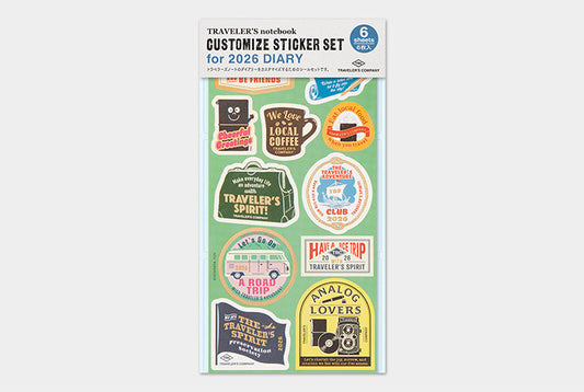 Traveler's Company 2026 Diary Customise Sticker Set | Flywheel | Stationery | Tasmania