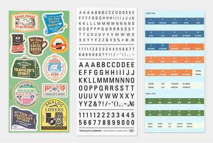Traveler's Company 2026 Diary Customise Sticker Set | Flywheel | Stationery | Tasmania