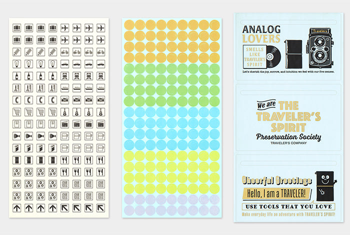 Traveler's Company 2026 Diary Customise Sticker Set | Flywheel | Stationery | Tasmania