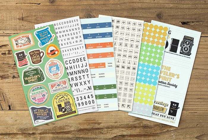 Traveler's Company 2026 Diary Customise Sticker Set | Flywheel | Stationery | Tasmania