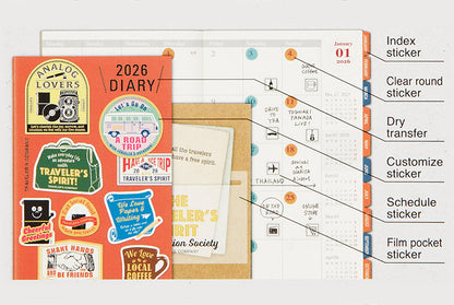 Traveler's Company 2026 Diary Customise Sticker Set | Flywheel | Stationery | Tasmania