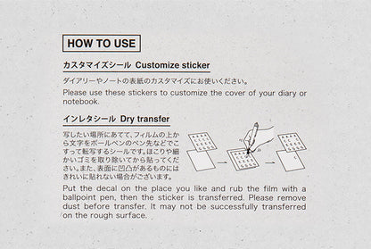 Traveler's Company 2026 Diary Customise Sticker Set | Flywheel | Stationery | Tasmania