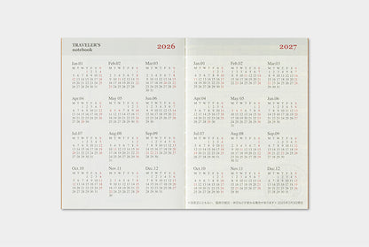 Traveler's Company 2026 Diary Insert - Passport Monthly | Flywheel | Stationery | Tasmania