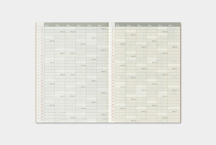 Traveler's Company 2026 Diary Insert - Passport Monthly | Flywheel | Stationery | Tasmania