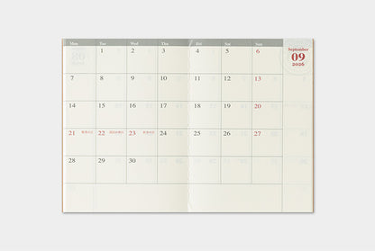 Traveler's Company 2026 Diary Insert - Passport Monthly | Flywheel | Stationery | Tasmania