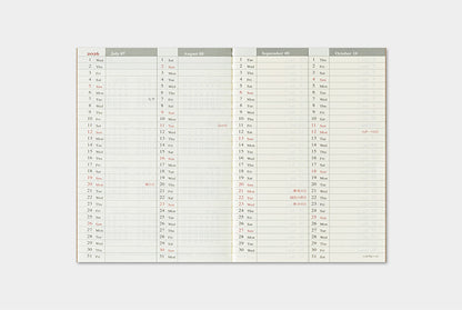 Traveler's Company 2026 Diary Insert - Passport Weekly | Flywheel | Stationery | Tasmania