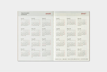 Traveler's Company 2026 Diary Insert - Passport Weekly | Flywheel | Stationery | Tasmania