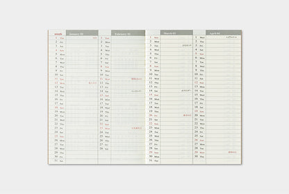 Traveler's Company 2026 Diary Insert - Passport Weekly | Flywheel | Stationery | Tasmania