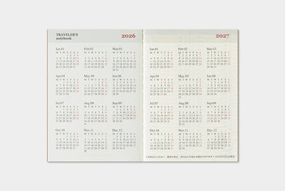 Traveler's Company 2026 Diary Insert - Passport Weekly | Flywheel | Stationery | Tasmania