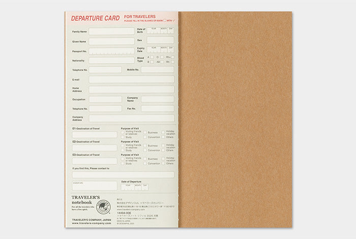 Traveler's Company 2026 Diary Insert - Regular Monthly | Flywheel | Stationery | Tasmania