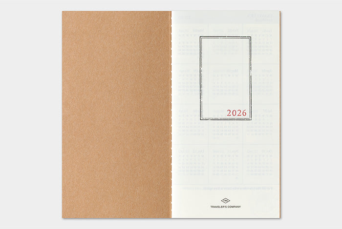 Traveler's Company 2026 Diary Insert - Regular Monthly | Flywheel | Stationery | Tasmania