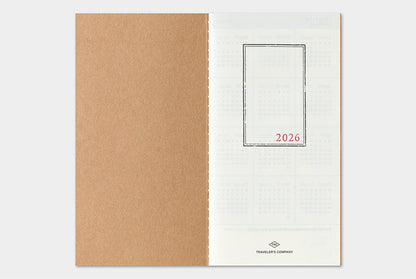 Traveler's Company 2026 Diary Insert - Regular Monthly | Flywheel | Stationery | Tasmania
