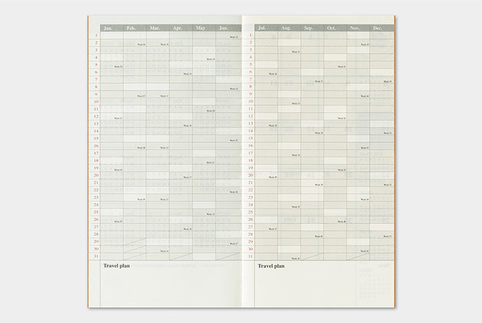 Traveler's Company 2026 Diary Insert - Regular Monthly | Flywheel | Stationery | Tasmania