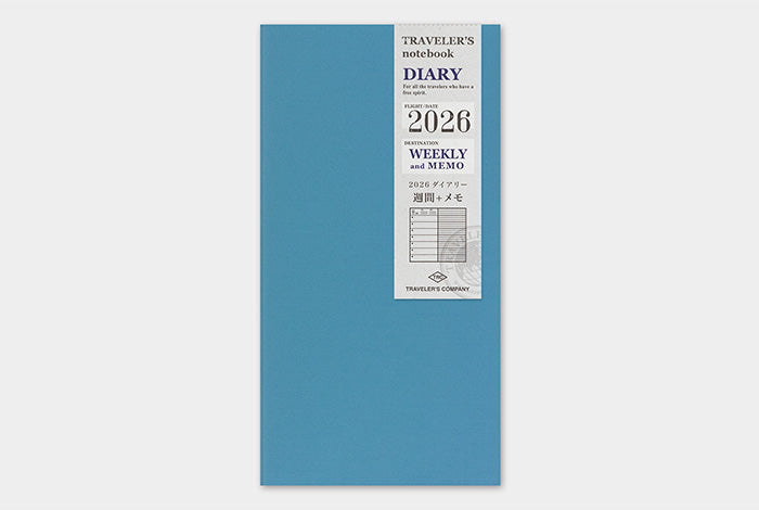 Traveler's Company 2026 Diary Insert - Regular Weekly & Memo | Flywheel | Stationery | Tasmania