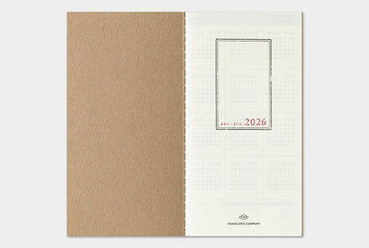 Traveler's Company 2026 Diary Insert - Regular Weekly & Memo | Flywheel | Stationery | Tasmania