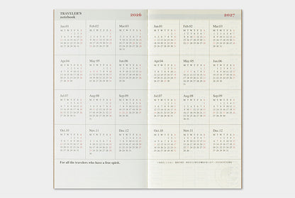 Traveler's Company 2026 Diary Insert - Regular Weekly & Memo | Flywheel | Stationery | Tasmania