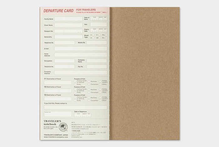 Traveler's Company 2026 Diary Insert - Regular Weekly & Memo | Flywheel | Stationery | Tasmania