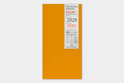 Traveler's Company 2026 Diary Insert - Regular Weekly Vertical | Flywheel | Stationery | Tasmania