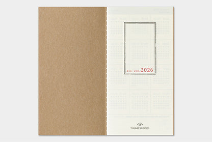 Traveler's Company 2026 Diary Insert - Regular Weekly Vertical | Flywheel | Stationery | Tasmania