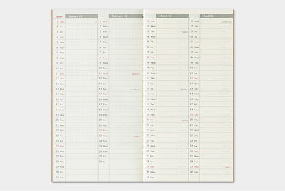 Traveler's Company 2026 Diary Insert - Regular Weekly Vertical | Flywheel | Stationery | Tasmania