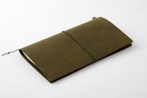 Traveler's Company Leather Notebook - Regular - Olive | Flywheel | Stationery | Tasmania