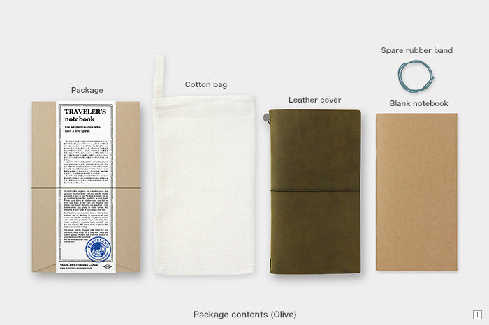 Traveler's Company Leather Notebook - Regular - Olive | Flywheel | Stationery | Tasmania
