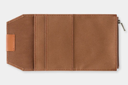 Traveler's Factory Passport Cotton Zipper Case - Coffee General Flywheel Stationery Tasmania