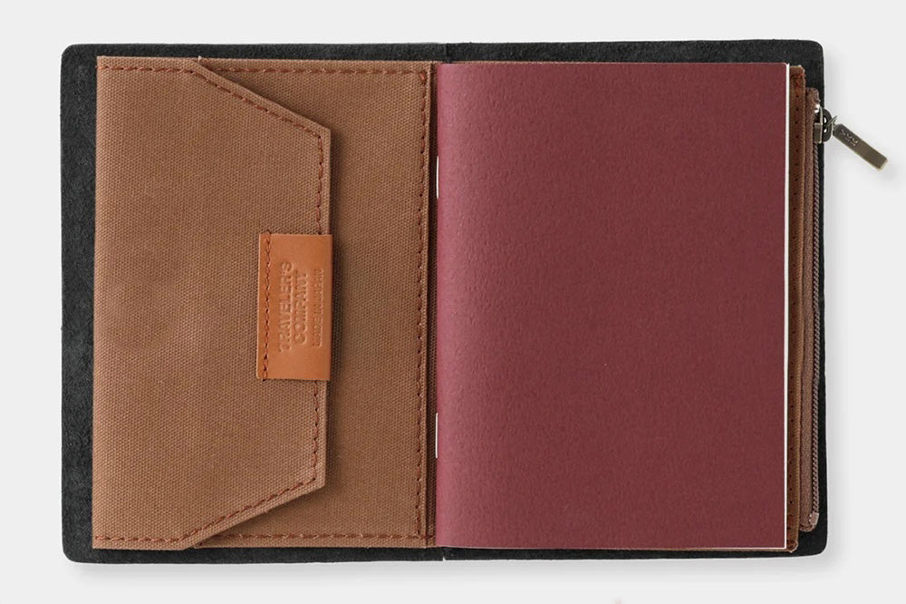 Traveler's Factory Passport Cotton Zipper Case - Coffee General Flywheel Stationery Tasmania