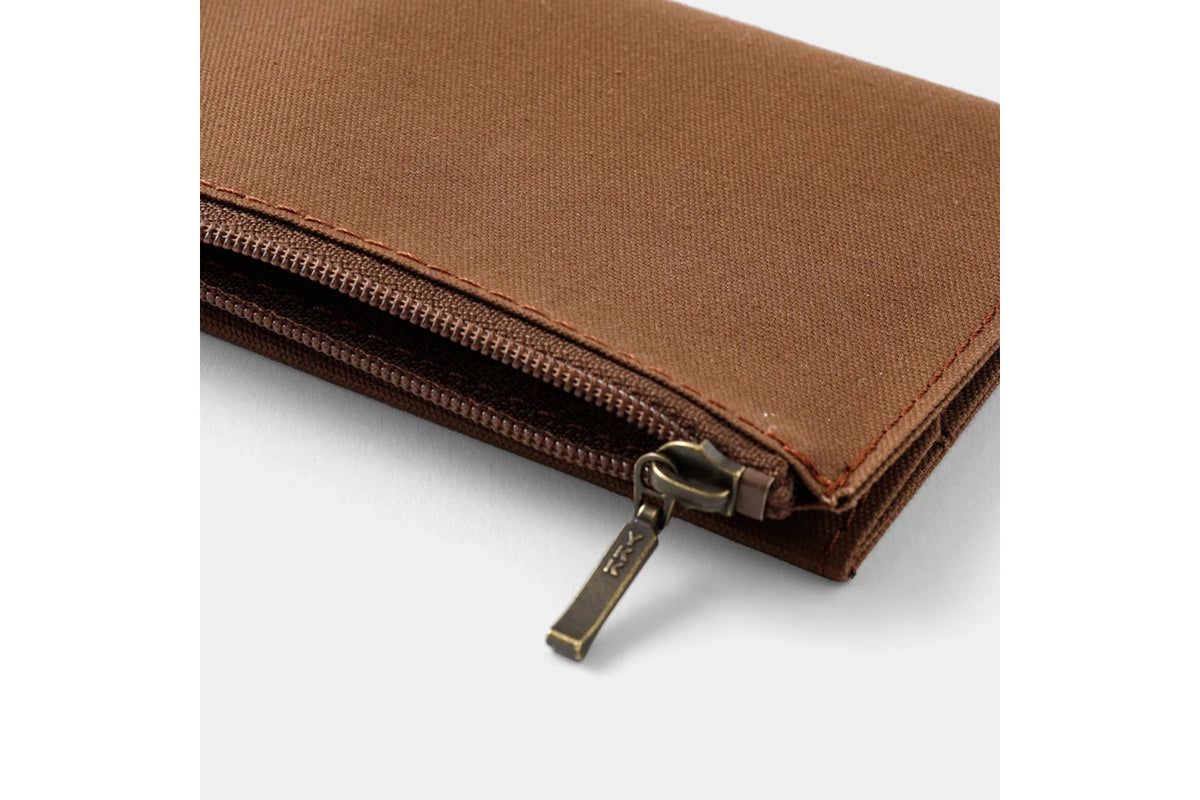 Traveler's Factory Passport Cotton Zipper Case - Coffee General Flywheel Stationery Tasmania