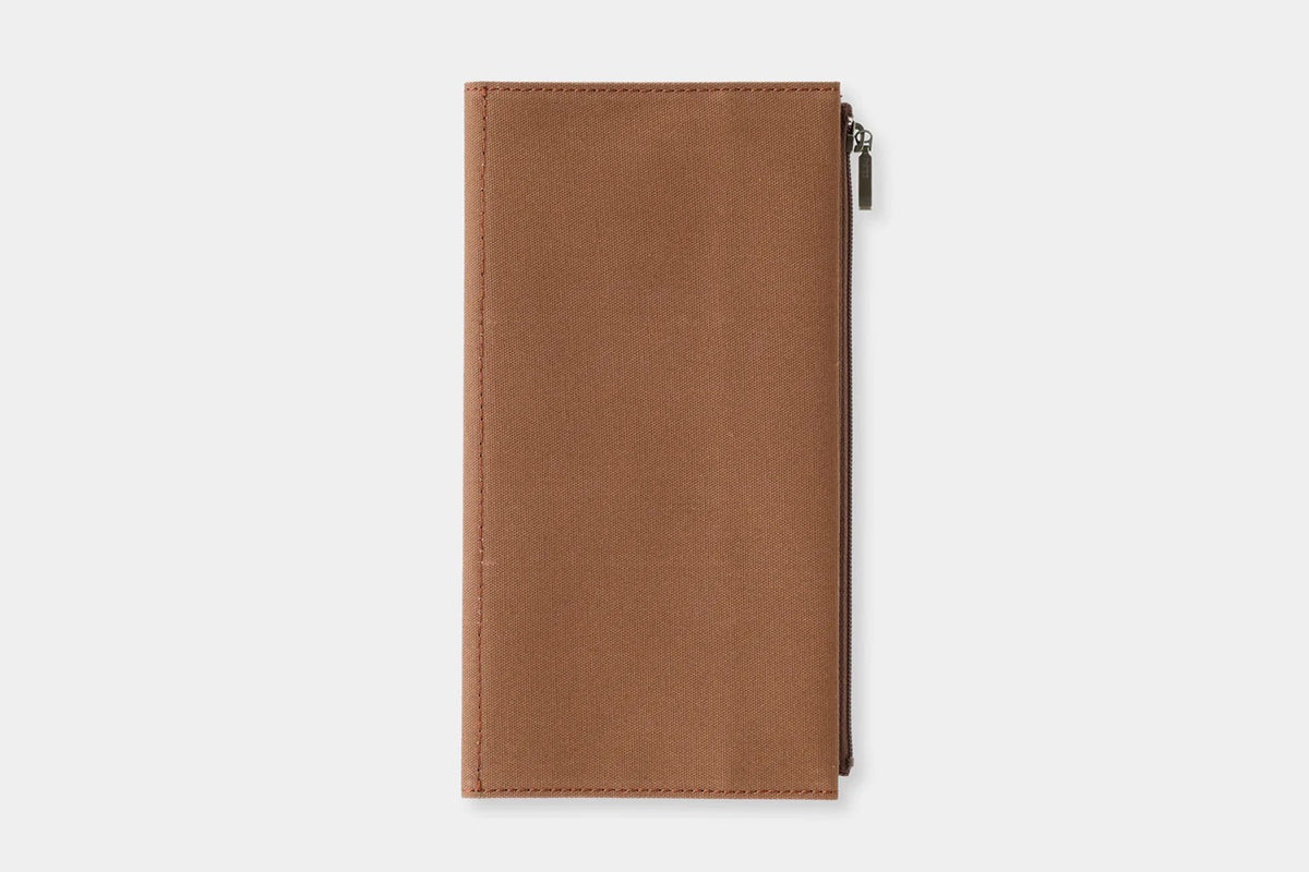 Traveler's Factory Regular Cotton Zipper Case - Coffee General Flywheel Stationery Tasmania