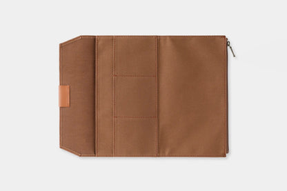 Traveler's Factory Regular Cotton Zipper Case - Coffee General Flywheel Stationery Tasmania