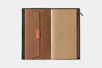 Traveler's Factory Regular Cotton Zipper Case - Coffee General Flywheel Stationery Tasmania