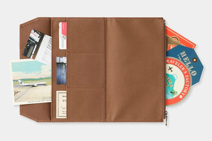 Traveler's Factory Regular Cotton Zipper Case - Coffee General Flywheel Stationery Tasmania