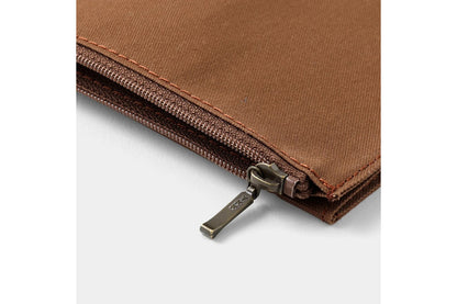 Traveler's Factory Regular Cotton Zipper Case - Coffee General Flywheel Stationery Tasmania