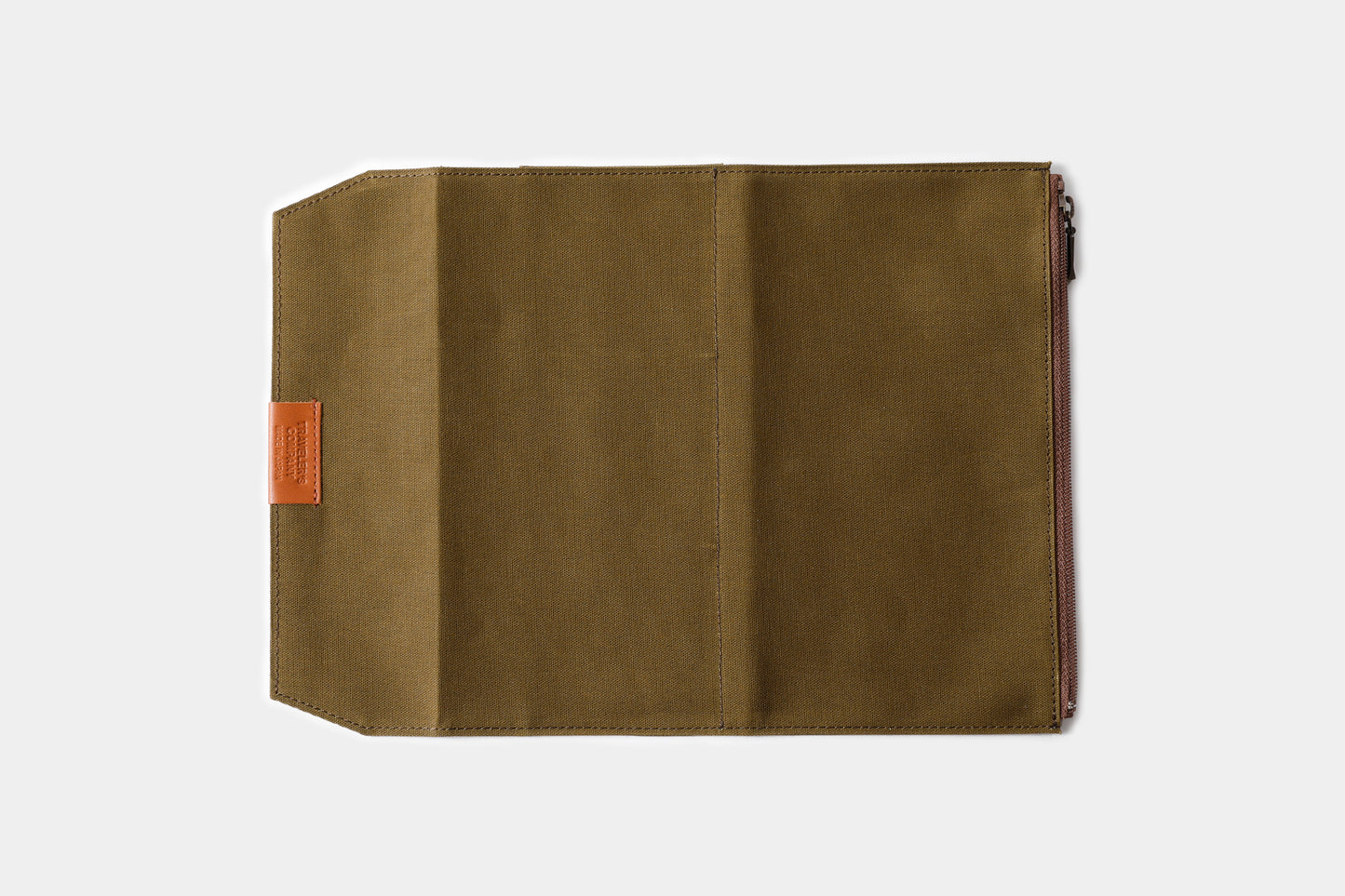 Traveler's Factory Regular Cotton Zipper Case - Olive | Flywheel | Stationery | Tasmania